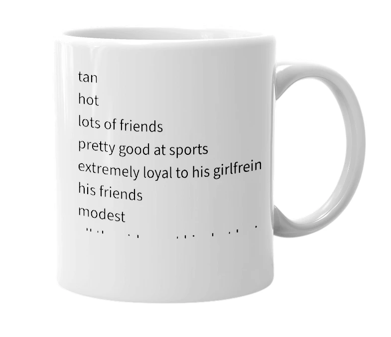 White mug with the definition of 'neil'