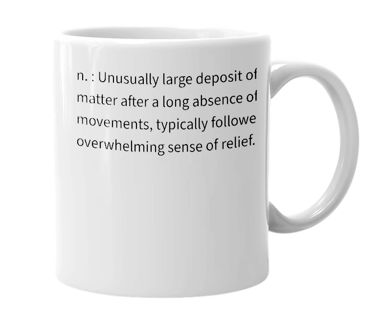 White mug with the definition of 'slamdump'