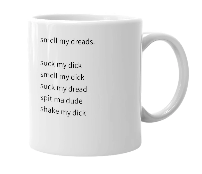 White mug with the definition of 'smd'