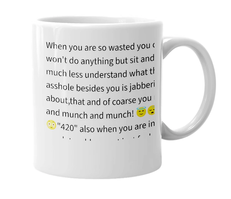 White mug with the definition of 'sofufucked'