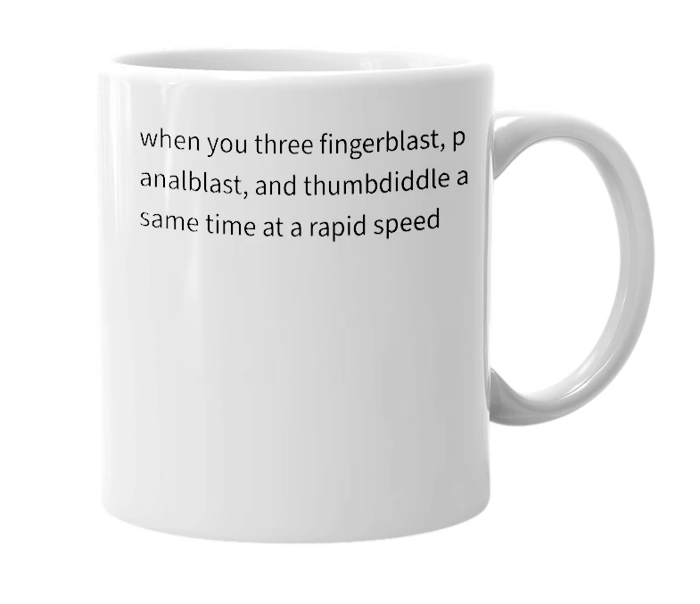 White mug with the definition of 'split finger fastball'