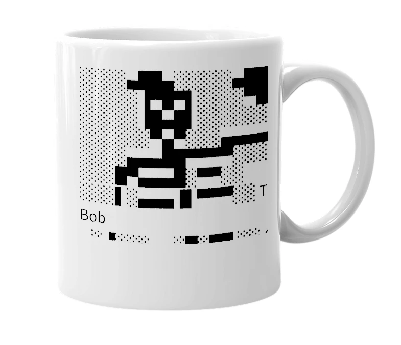 White mug with the definition of 'spread bob'