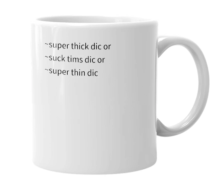 White mug with the definition of 'std'