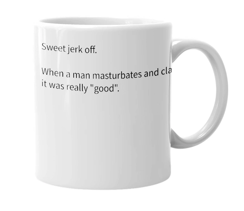 White mug with the definition of 'sweet j o'