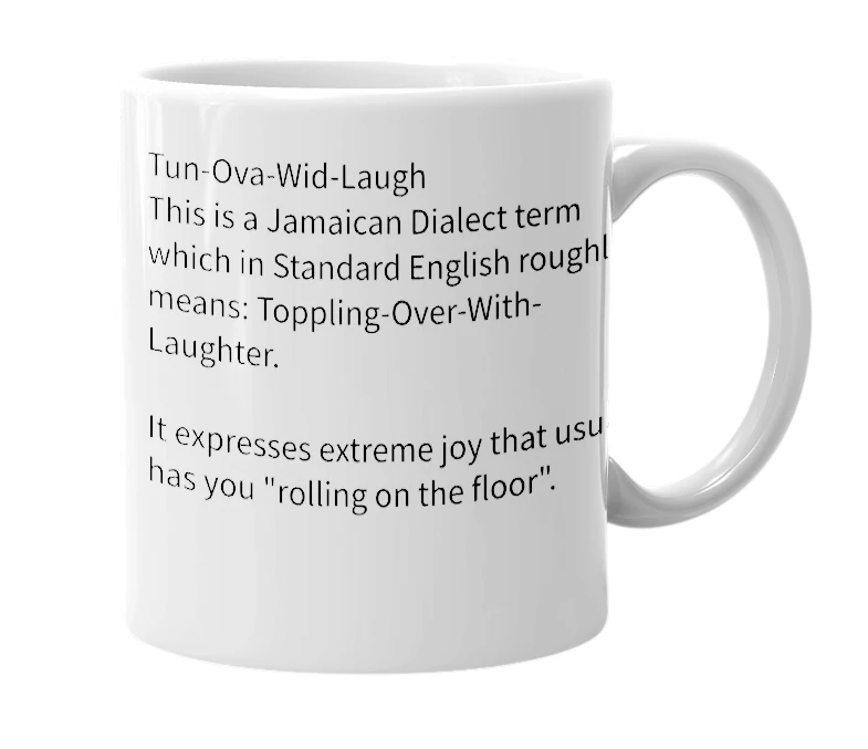 White mug with the definition of 'towl'
