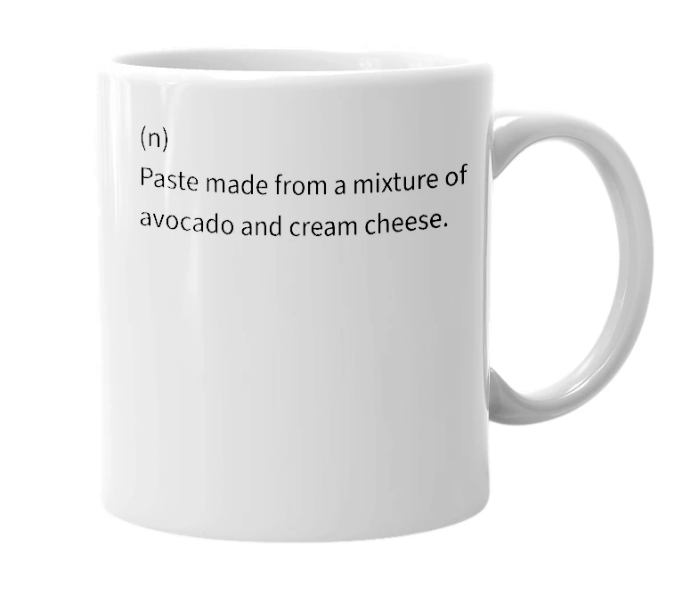 White mug with the definition of 'tunacado'