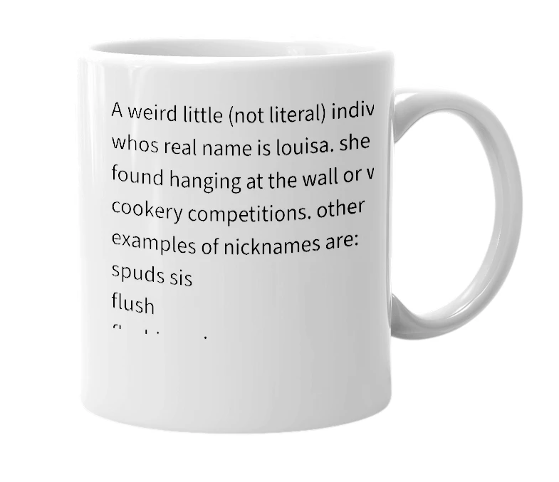White mug with the definition of 'weez'