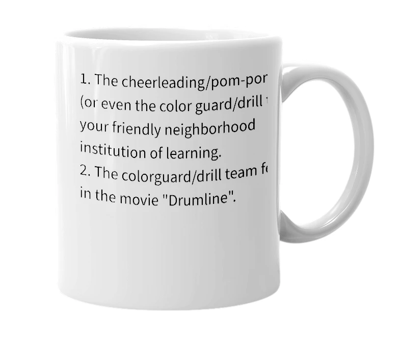 White mug with the definition of 'whore corps'