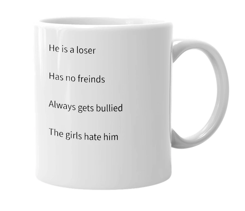 White mug with the definition of 'yoab'