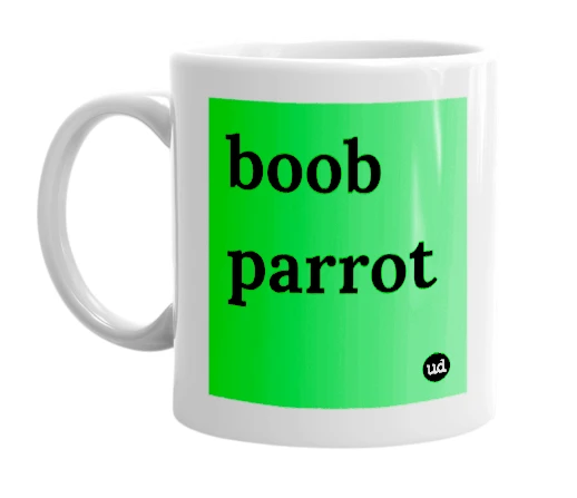 "boob parrot" mug