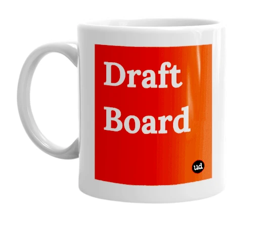 "Draft Board" mug