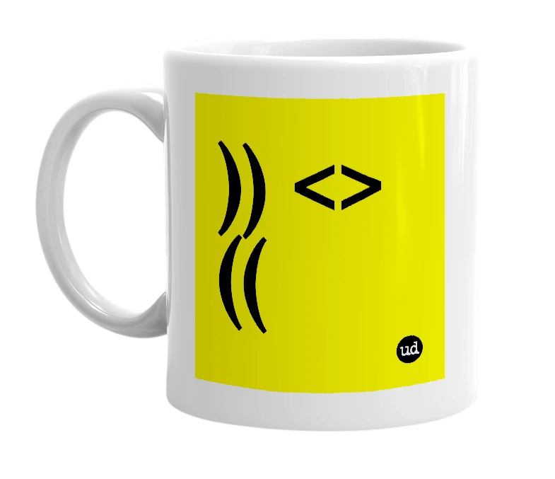 White mug with ')) <> ((' in bold black letters