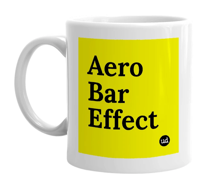 White mug with 'Aero Bar Effect' in bold black letters