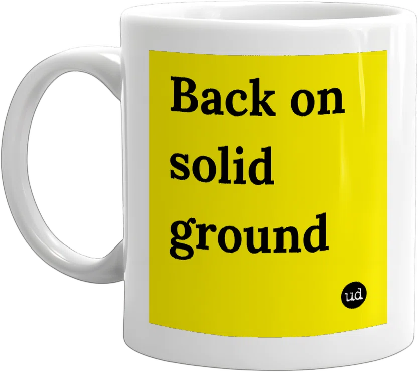 Back on solid ground front