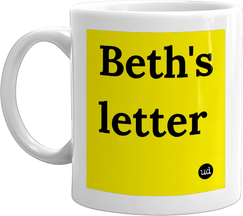 Beth's letter front
