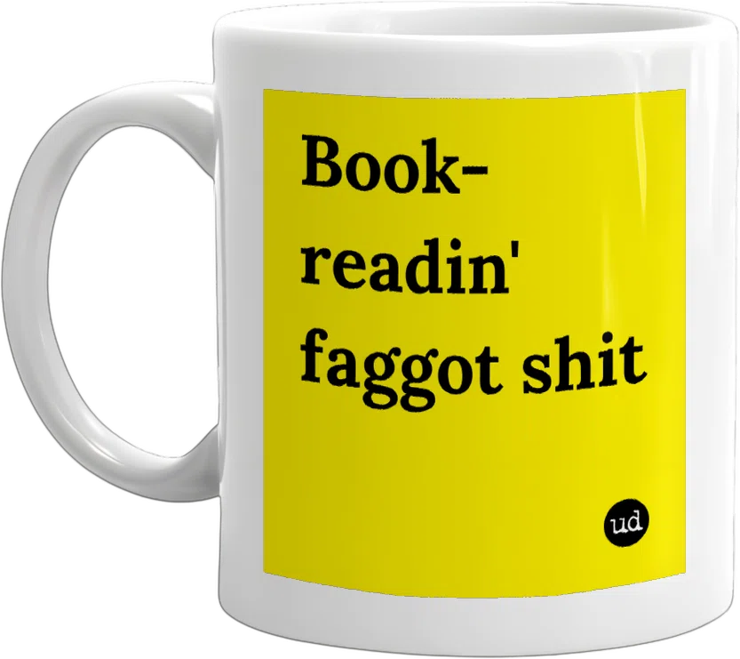 Book-readin' faggot shit front