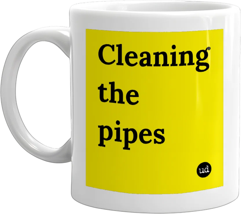 Cleaning the pipes front