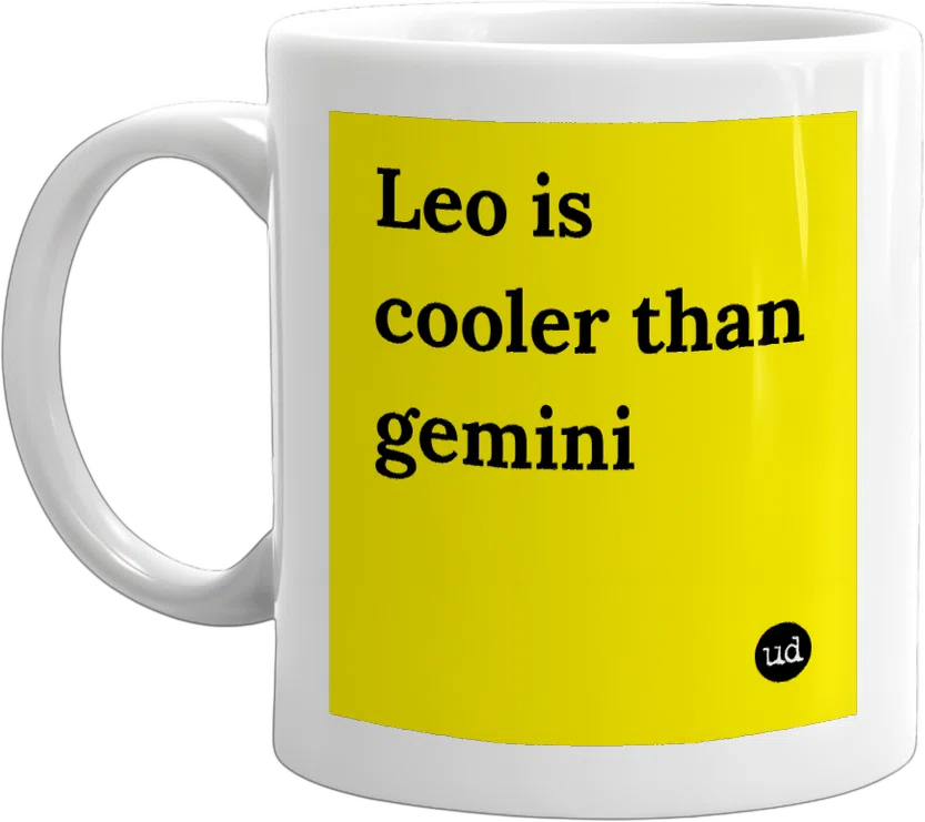 Leo is cooler than gemini front