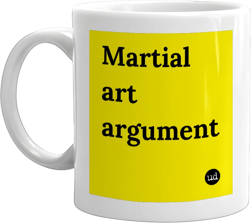 Martial art argument front