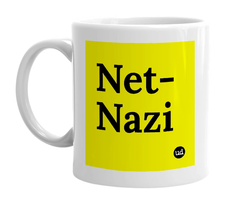 White mug with 'Net-Nazi' in bold black letters