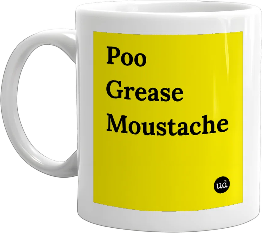 Poo Grease Moustache front