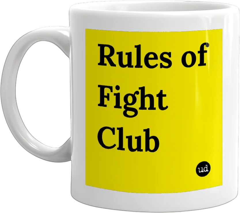 Rules of Fight Club front