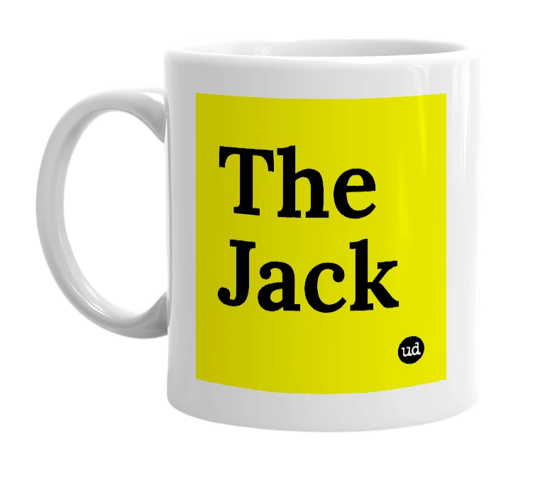 White mug with 'The Jack' in bold black letters