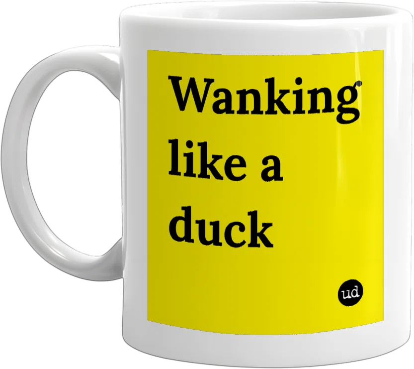 Wanking like a duck front