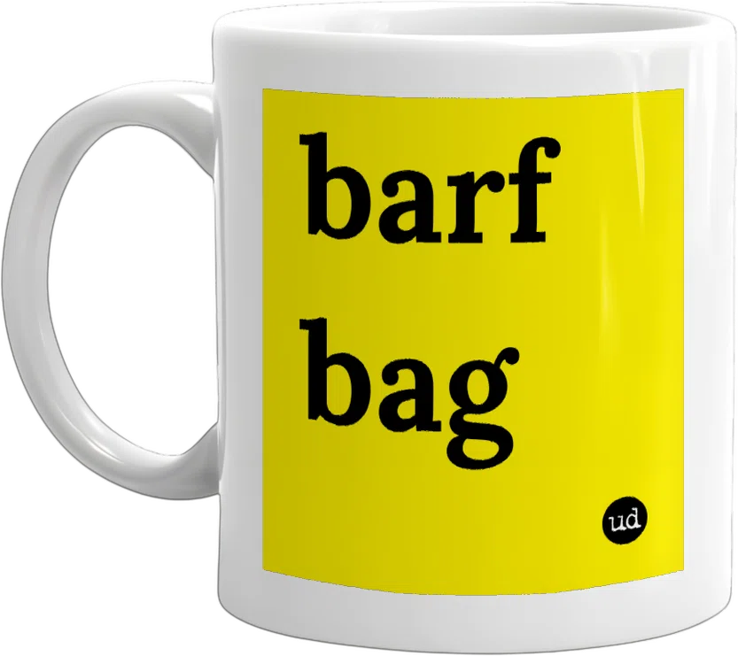 barf bag front