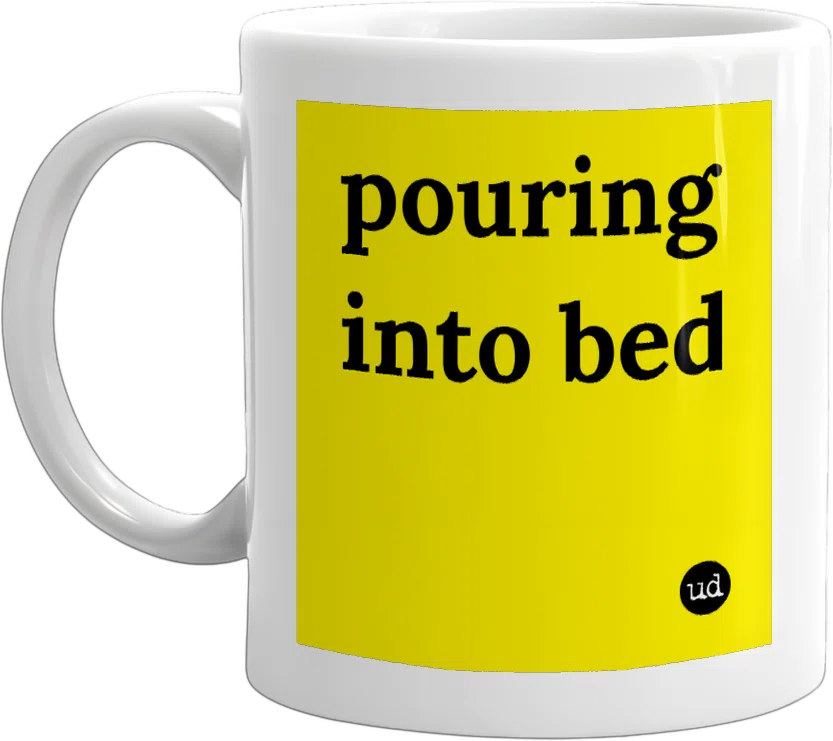 pouring into bed front