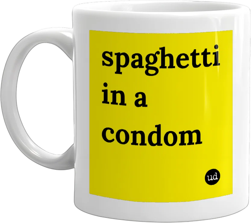 spaghetti in a condom front