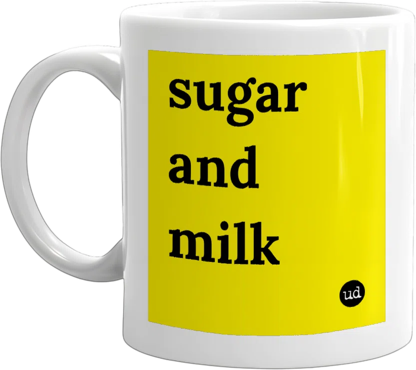 sugar and milk front