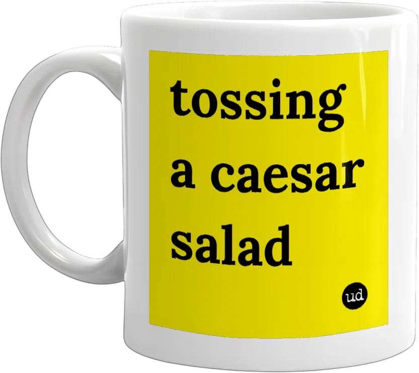tossing a caesar salad front