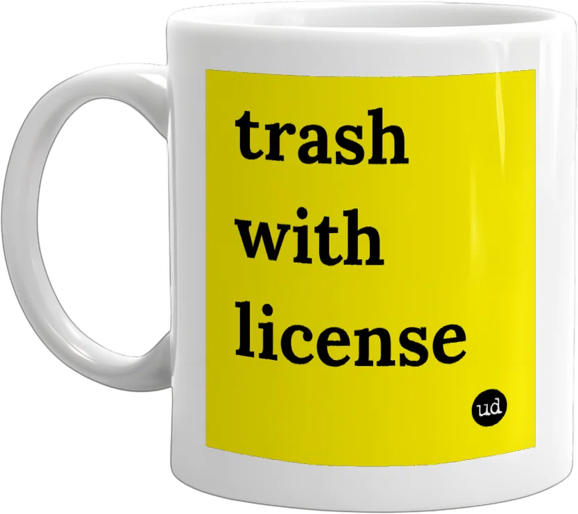 trash with license front