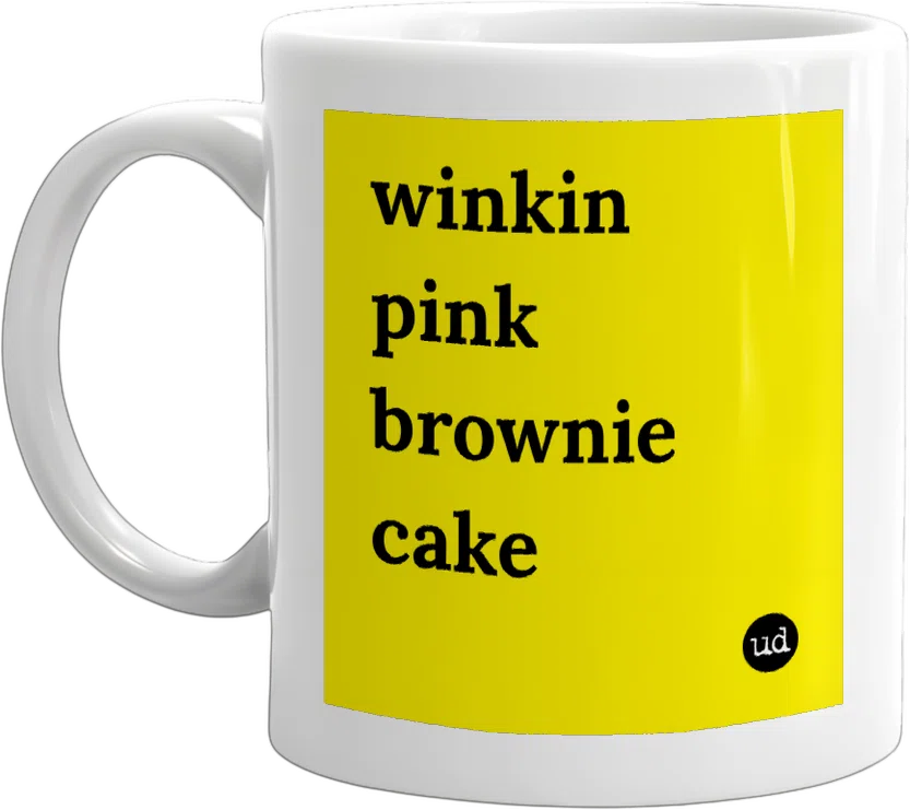 winkin pink brownie cake front