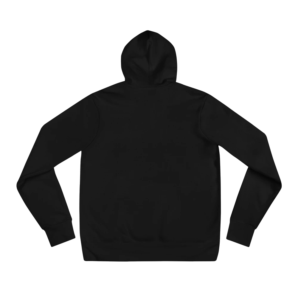 Back view of a plain hoodie