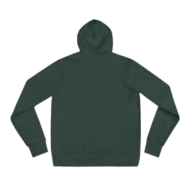 Back view of a plain hoodie