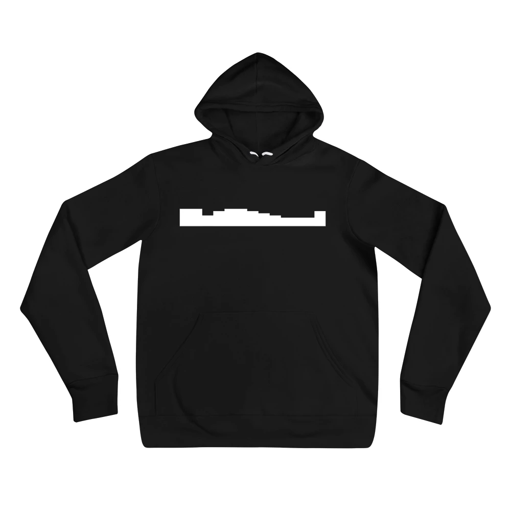 Hoodie with the phrase '██▅▇██▇▆▅▄▄▄▇' printed on the front