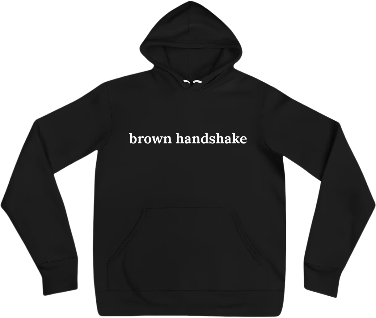 brown handshake front