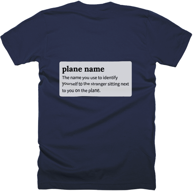 plane name back