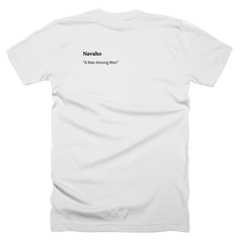 T-shirt with a definition of 'Navaho' printed on the back