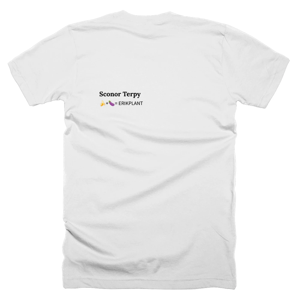 T-shirt with a definition of 'Sconor Terpy' printed on the back
