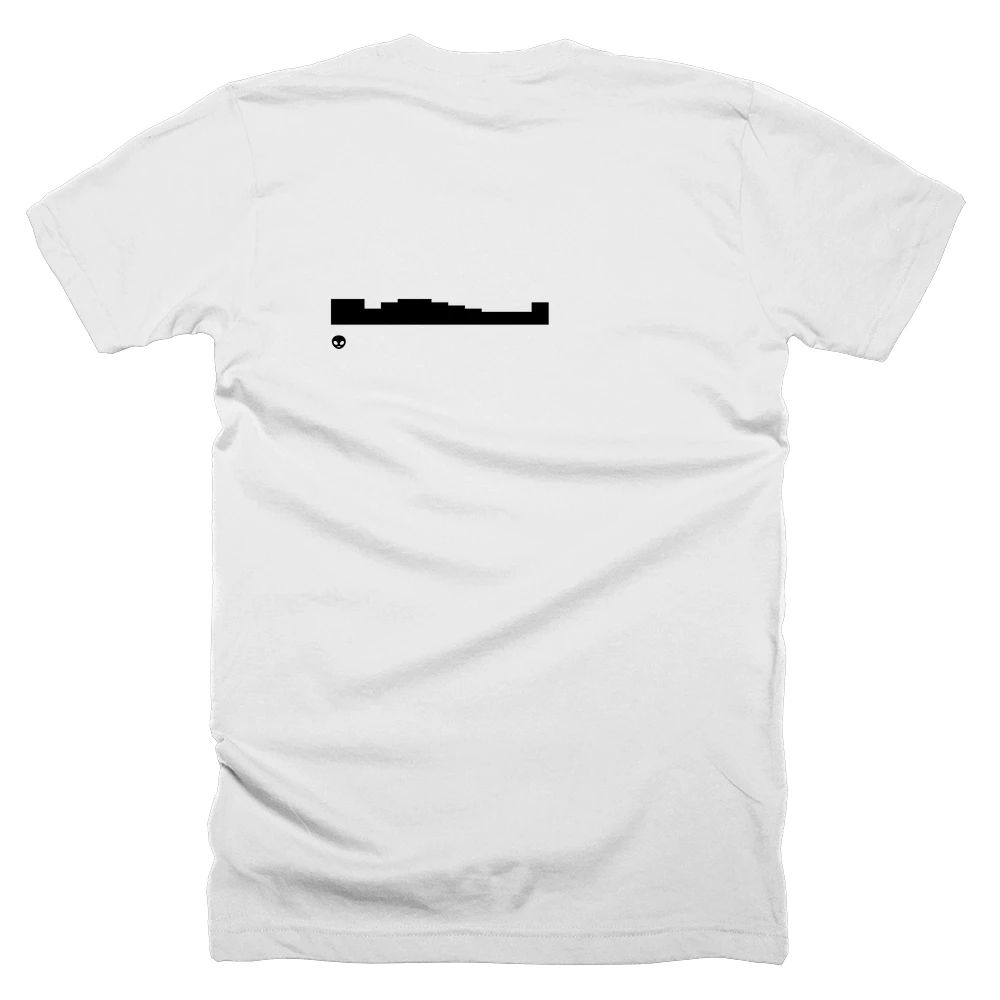 T-shirt with a definition of '██▅▇██▇▆▅▄▄▄▇' printed on the back