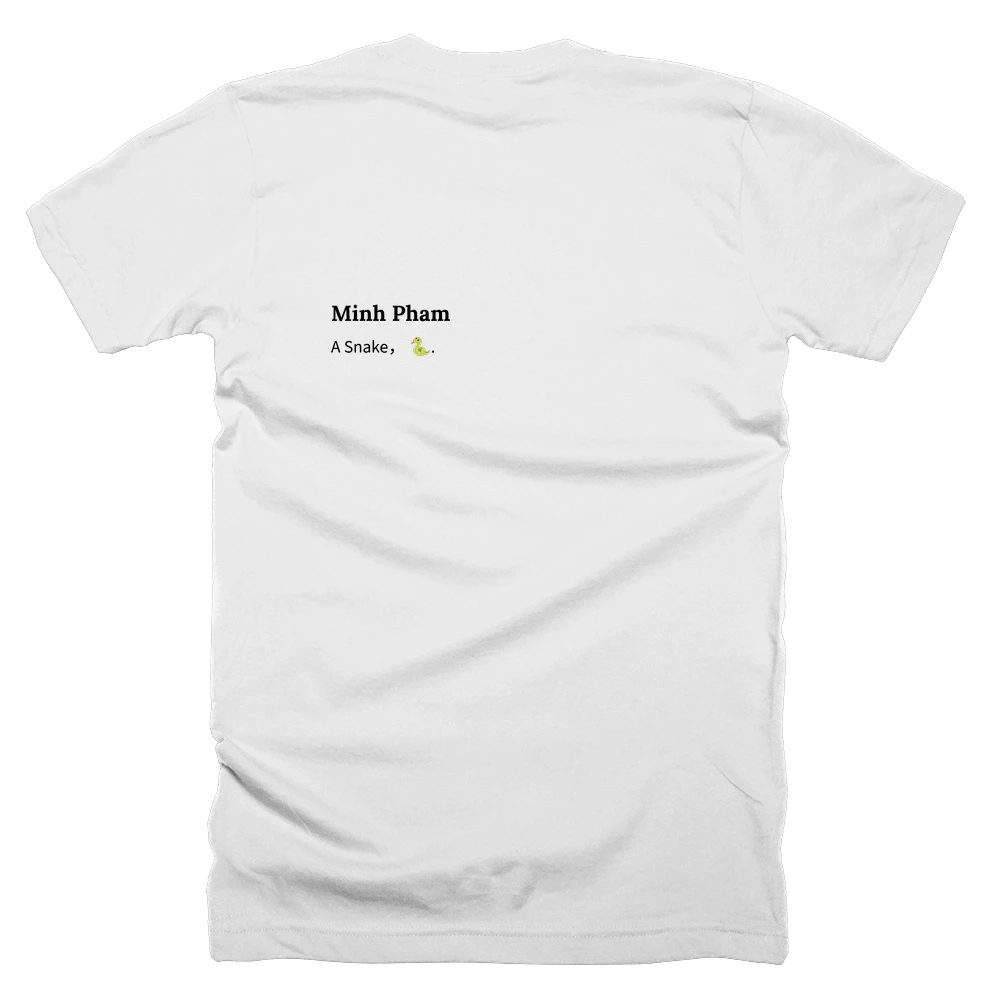 T-shirt with a definition of 'Minh Pham' printed on the back