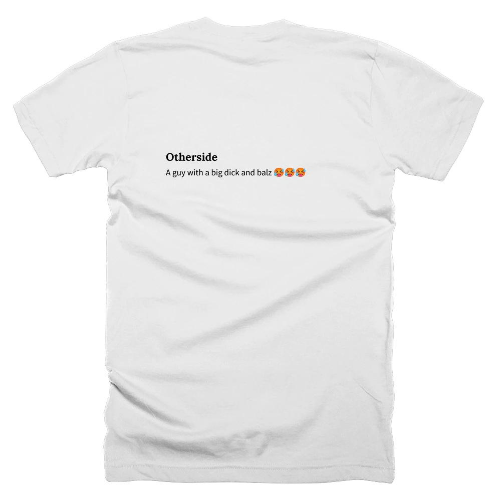 T-shirt with a definition of 'Otherside' printed on the back