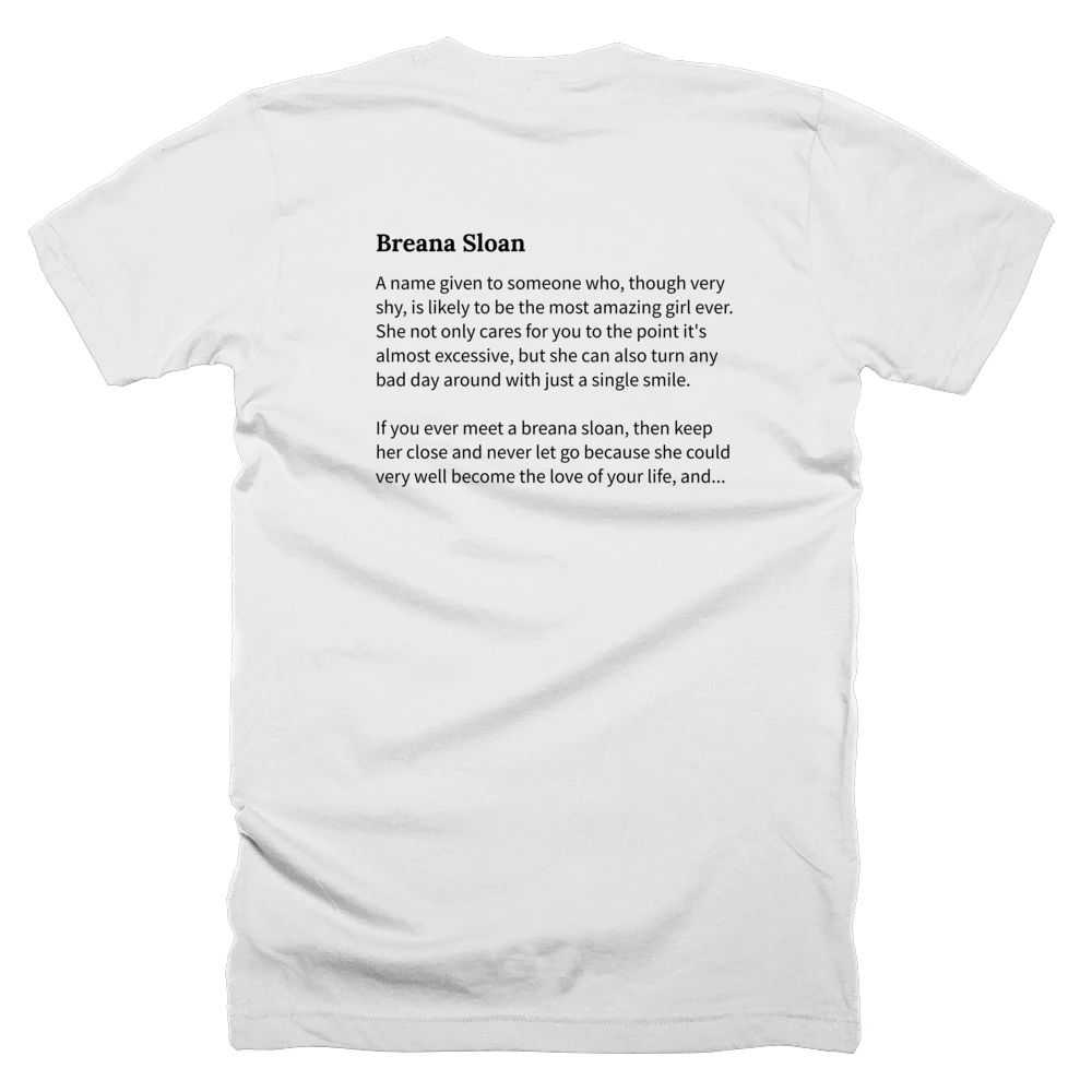 T-shirt with a definition of 'Breana Sloan' printed on the back