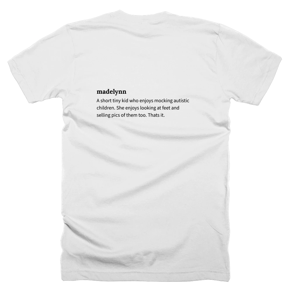 T-shirt with a definition of 'madelynn' printed on the back