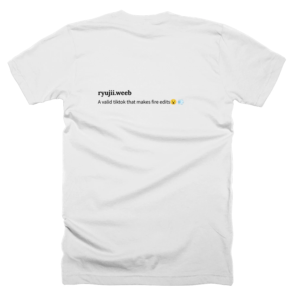 T-shirt with a definition of 'ryujii.weeb' printed on the back