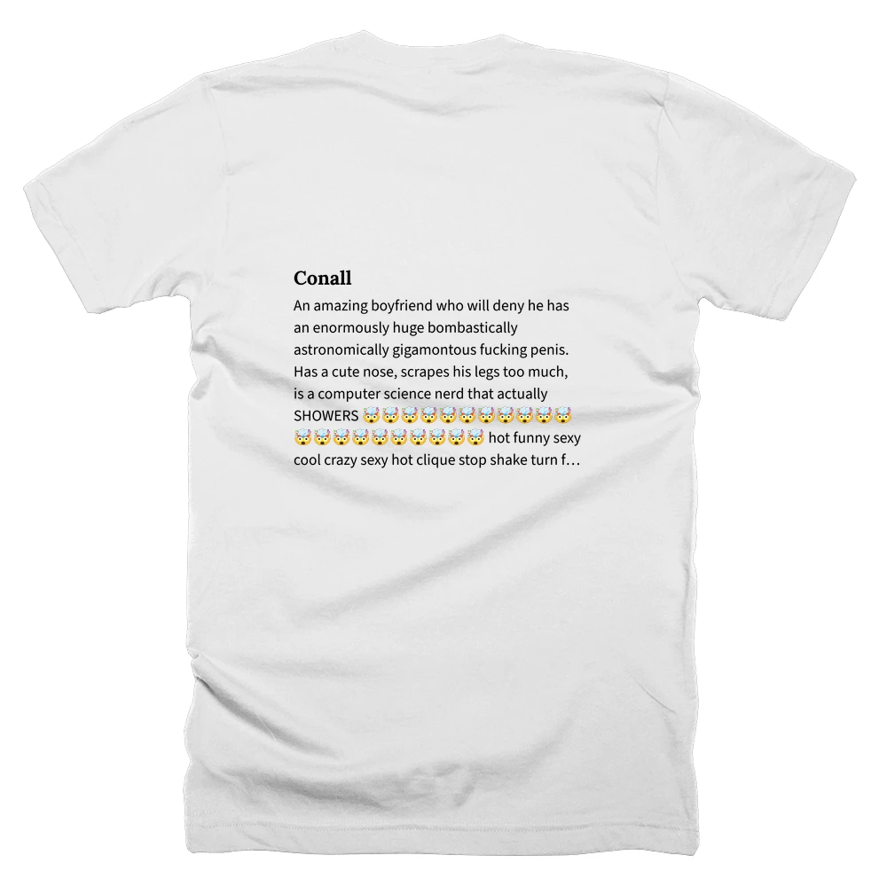 T-shirt with a definition of 'Conall' printed on the back