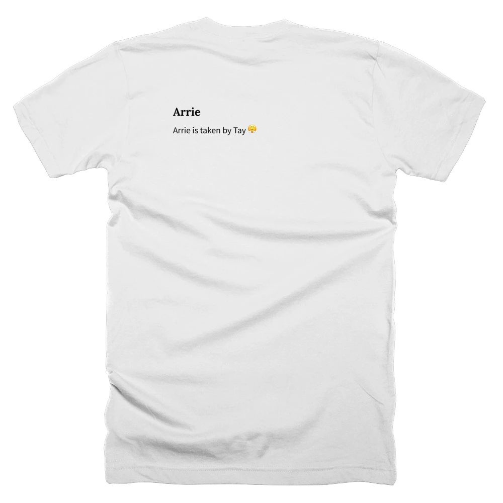 T-shirt with a definition of 'Arrie' printed on the back
